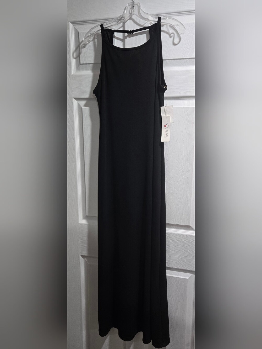 Spiegel Black Sleeveless Maxi Dress with V-Inset